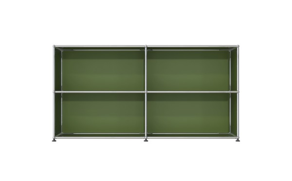 USM Haller sideboard 2x2 elements olive green, customizable