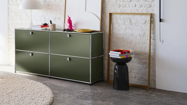 Olive green USM furniture - stylish and inviting